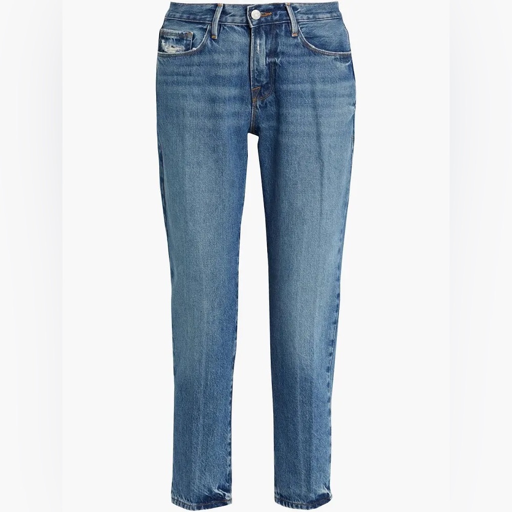 FRAME Le Nouveau Straight cropped mid-rise straight-leg jeans